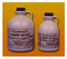 Pure Vermont Maple Syrup in plastic jugs